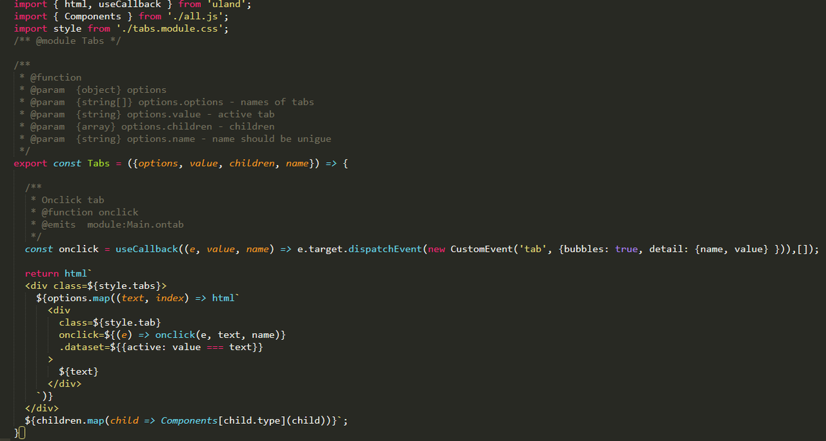 Jsdoc emmit, event tags usage