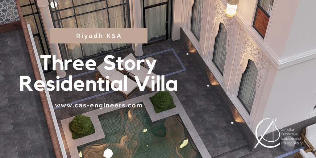 #KSA - Three-story #residential villa composed of ribbed-slab floor system, reinforced concrete beams, and columns founded on concrete pad footings. cas-engineers.com/pf/three-story…