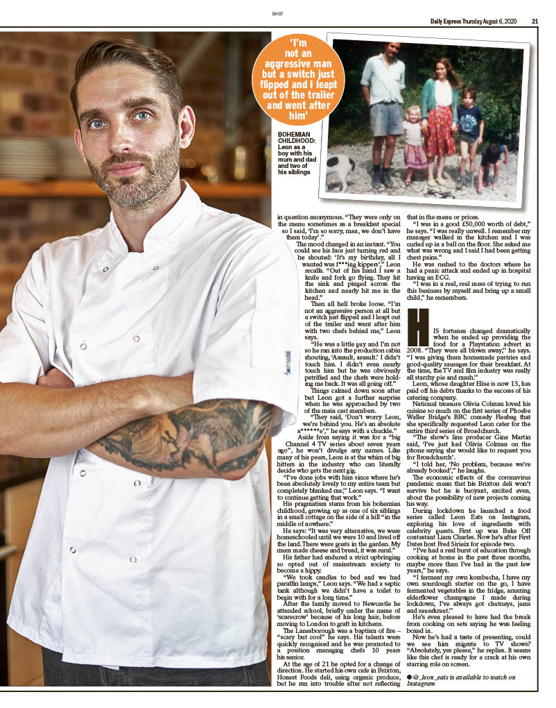 Had a fun chat with chef-to-the-stars <a href="/LeonRothera/">Leon Rothera</a> for <a href="/Daily_Express/">Daily Express</a> about famous actors &amp; their fussy eating habits – &amp; the time he was attacked by a TV director in an incident known in industry circles as "Kippergate". Check out his new foodie series @leoneats on Instagram too