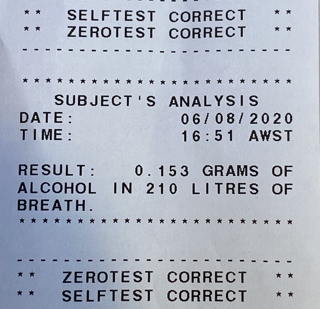 RoadPolicingWA's tweet photo. Suspended drunk driver apprehended this afternoon and got to pay us a visit on #mbts5 #dontdrinkanddrive #vehicleimpounded #datewithamagistrate https://t.co/1Wb9fGwUHV