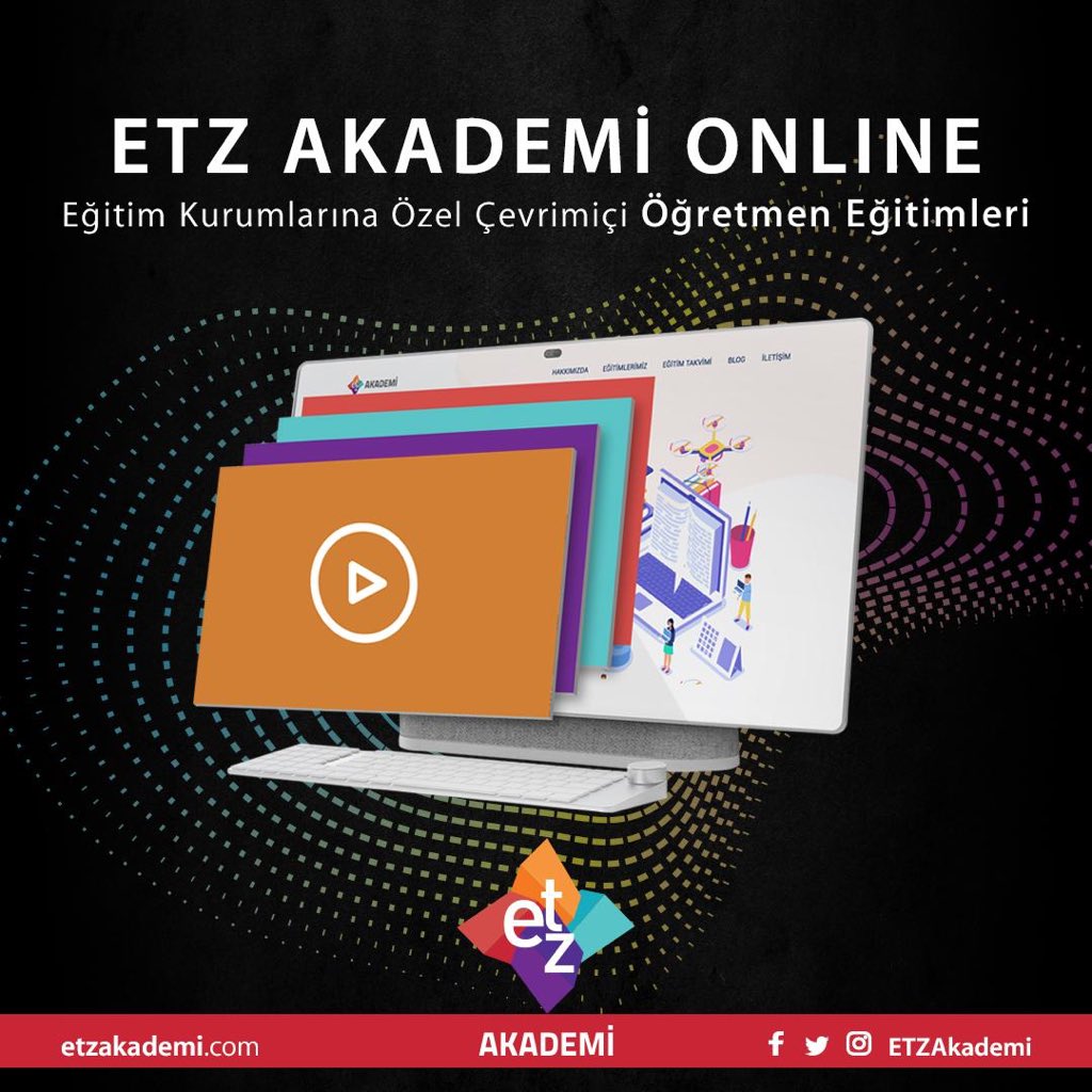 Uzaktan eğitim sürecinizi etkili bir şekilde planlamak ister misiniz? 📌ETZ Akademi Çevrimiçi Öğretmen Eğitimleri ile birbirinden değerli uzmanlardan eğitim almak için: akademi@etz.com.tr / 0 (212) 963 36 26 🍎 etzakademi.com
