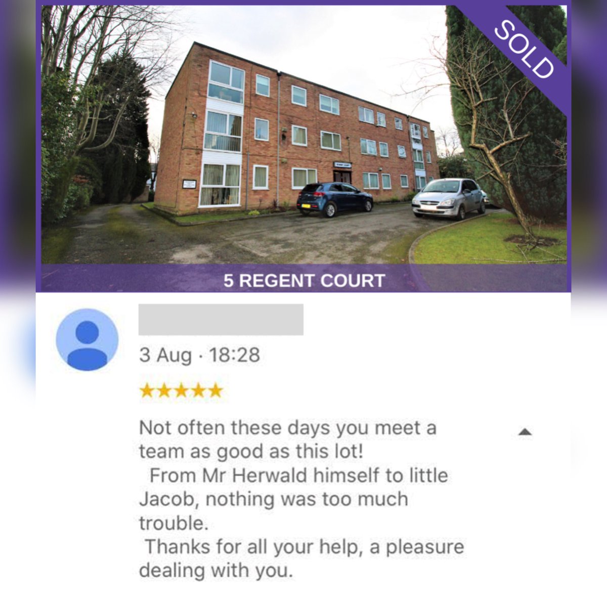 🆂🅾︎🅻🅳 - Property in Regent Court
Another happy customer, glad we could help!

Looking for a property? Check out our website below:
herwald.co.uk