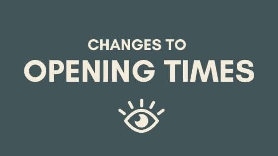We’re still open during the latest local lock-down restrictions but we are on reduced hours as follows (for the next couple of weeks)

Monday 9:00am - 5:30pm
Tuesday Closed
Wednesday 10:00am - 2pm
Thursday Closed
Friday 9am - 5:30pm
Saturday 9am - 5:30pm

Hope to see you soon