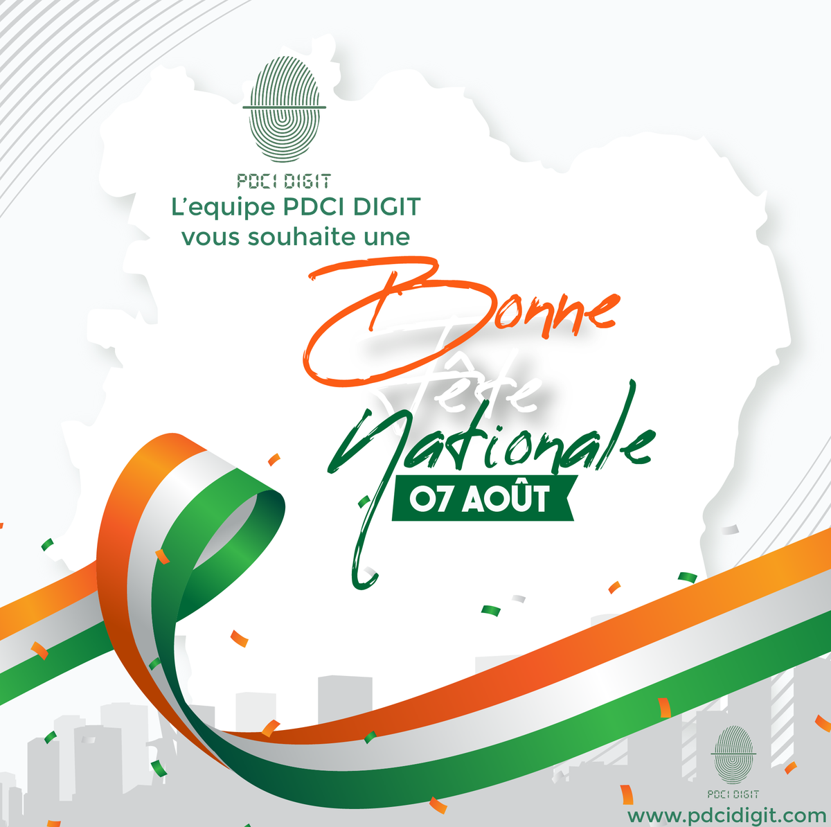 DigitPdci's tweet photo. Bonne Fête à notre très chère Côte d’Ivoire 🇨🇮 https://t.co/9ypQTxHk7g