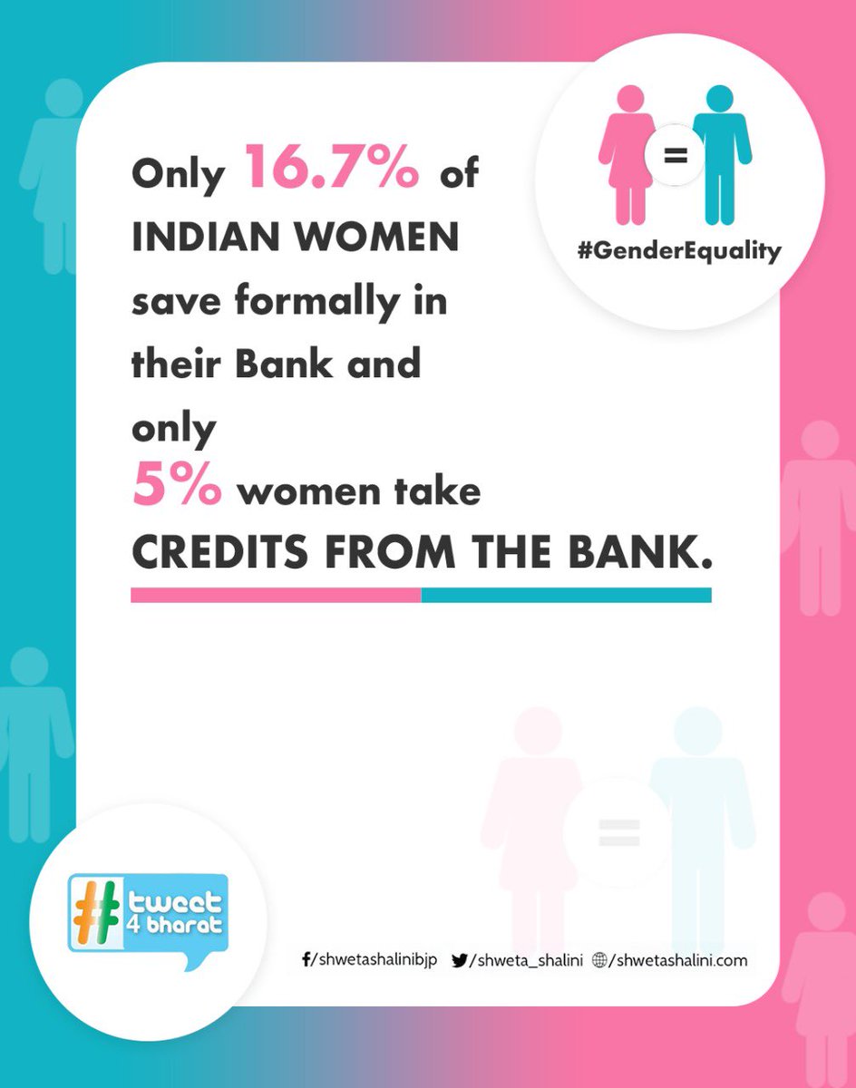 #Thread 11/11With  #JanDhanYojana 77 million women were added in the financial system making inclusion 61% yet the talk of  #GenderEquality is far from reality.Policy like tech is  #GenderNeutral unfortunately those who implement or make aren’t. #tweet4bharat  @iidlpgp