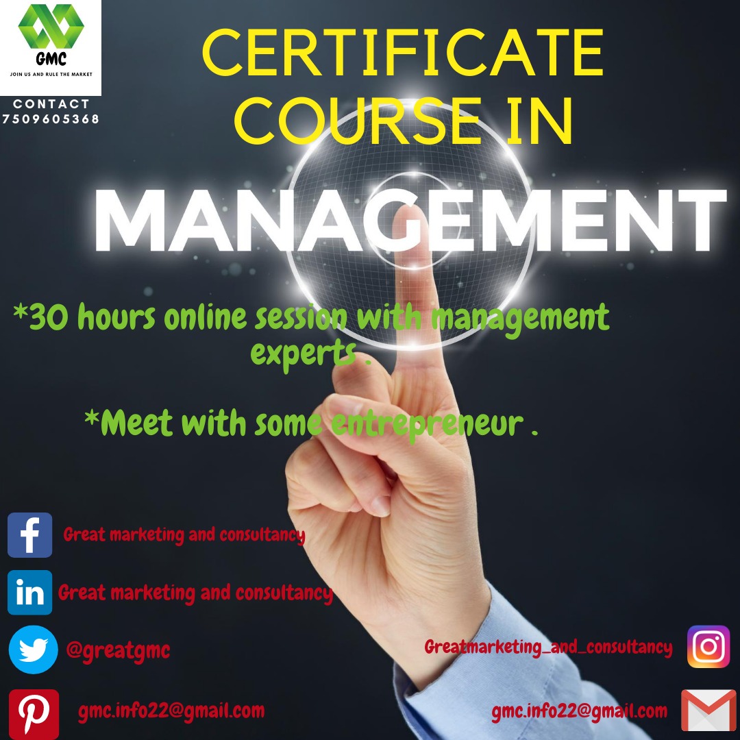GreatGmc's tweet photo. #Managementcourse #certified #management #managementexpert #managementstudent #GMC #Enterpreneur https://t.co/EHVUIi9OB2