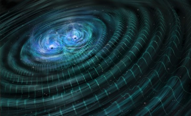  #cosmology_140 In 2016 a burst of Gravitational Waves was observed due to spiraling orbit and final collision.