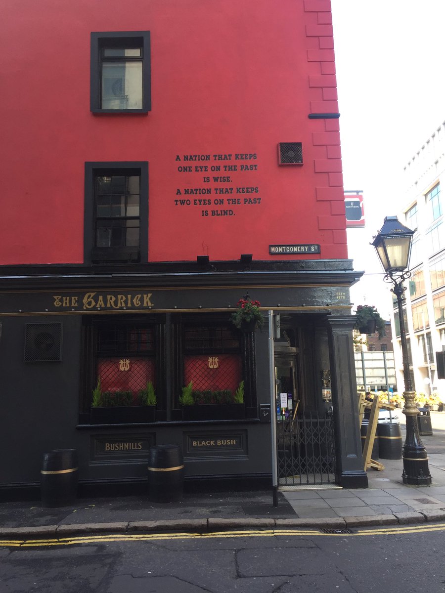 8.  #Belfast Music Hall Lane is a distant reminder of the areas past. Further along from Joy Street on corner of Montgomery Street & Chichester Street sits The Garrick Bar(my local).Built in 1810 as a Merchant’s House,it became a Bar in 1880 & named the Garrick in 1890s.
