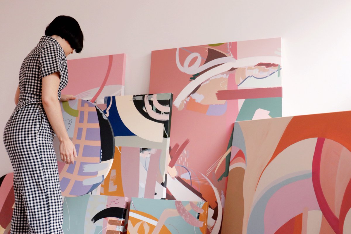 ONE DAY TO GO!! My new painting collection goes live tomorrow morning at 9am on jazzstan.co.uk ⏰