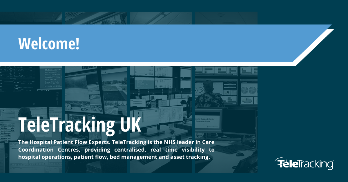 TeleTrackingUK's tweet photo. We're delighted to welcome you to our new #TeleTrackingUK page. TeleTracking is the NHS leader in Care Coordination Centres, providing centralised, real time visibility to hospital operations, patient flow, bed management and asset tracking.
#NoPatientWaits #TeleTrackingUK https://t.co/f0kYtHiTfX