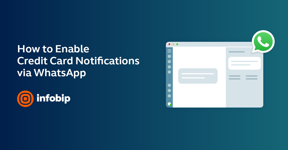 Infobip's tweet photo. [#TutorialThursday] #CreditCardActivation can be as simple as a #WhatsApp message, with our #WhatsAppBusienss #API!🙃Here's how to set it up: https://t.co/lfEptM2t9U https://t.co/z9PQFVoVlw
