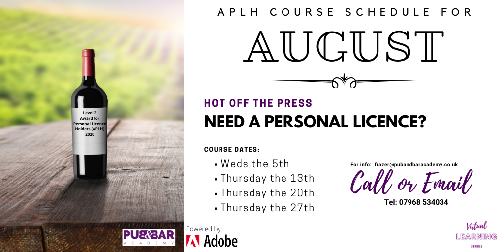 More exciting news and accredited open course dates for the rest of the year to follow, all using our tutor led virtual platform.  September sees our full schedule of courses published... watch this space.  #pub #bar #restaurant #hotel #hospitality #peopledevelopment