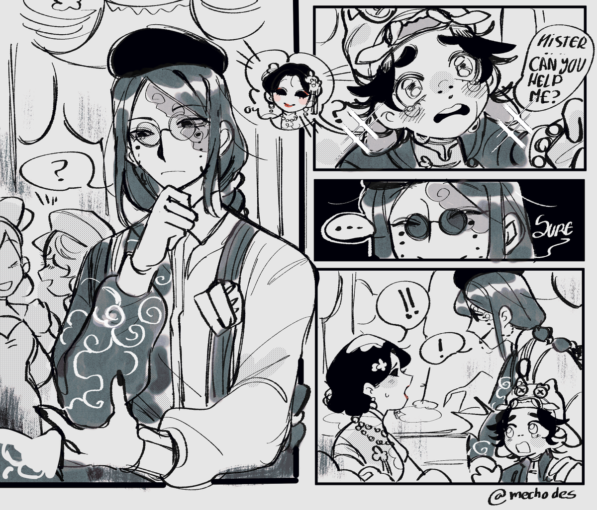 oh yeah,,,,4 AM 
time to post some idv sketches?

While I was practicing some norton sketches cuz I want to main him,,,I remember how much I love chinatown skins and dynamic AAA

#IdentityV #identityVイラスト #characters #fanart 