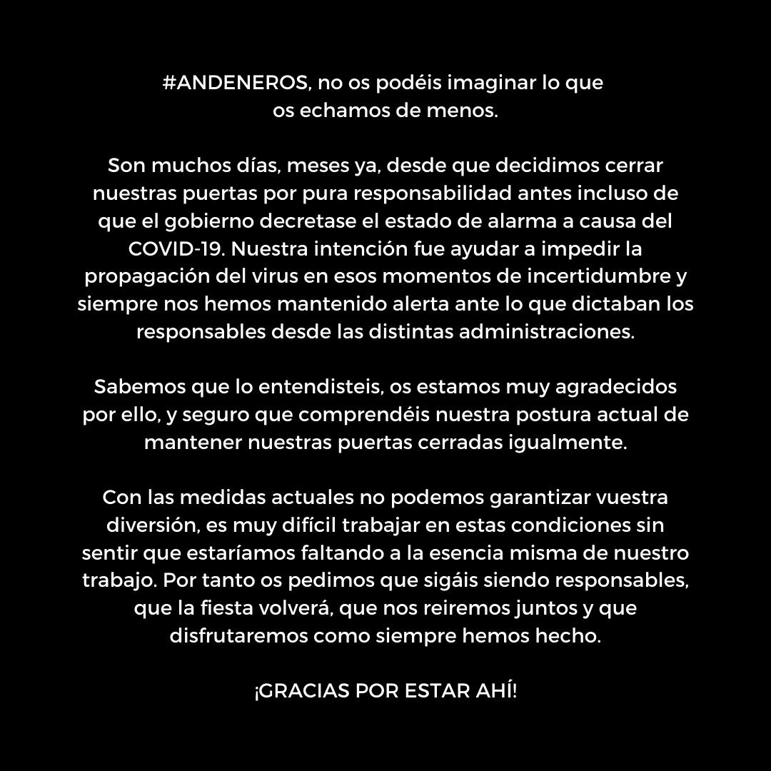 AndenMalaga's tweet photo. ⚠️ Comunicado Oficial #DiscotecaANDEN https://t.co/jlPTJt2TCf