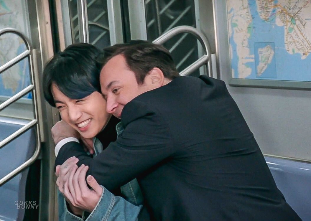 jungkook saying he cried after their debut and jimmy hugging him IF THIS ISNT WHAT WE ALL WANT TO DO LIKE SQUISH HIM IN THE LONGEST HUG EVERRRR