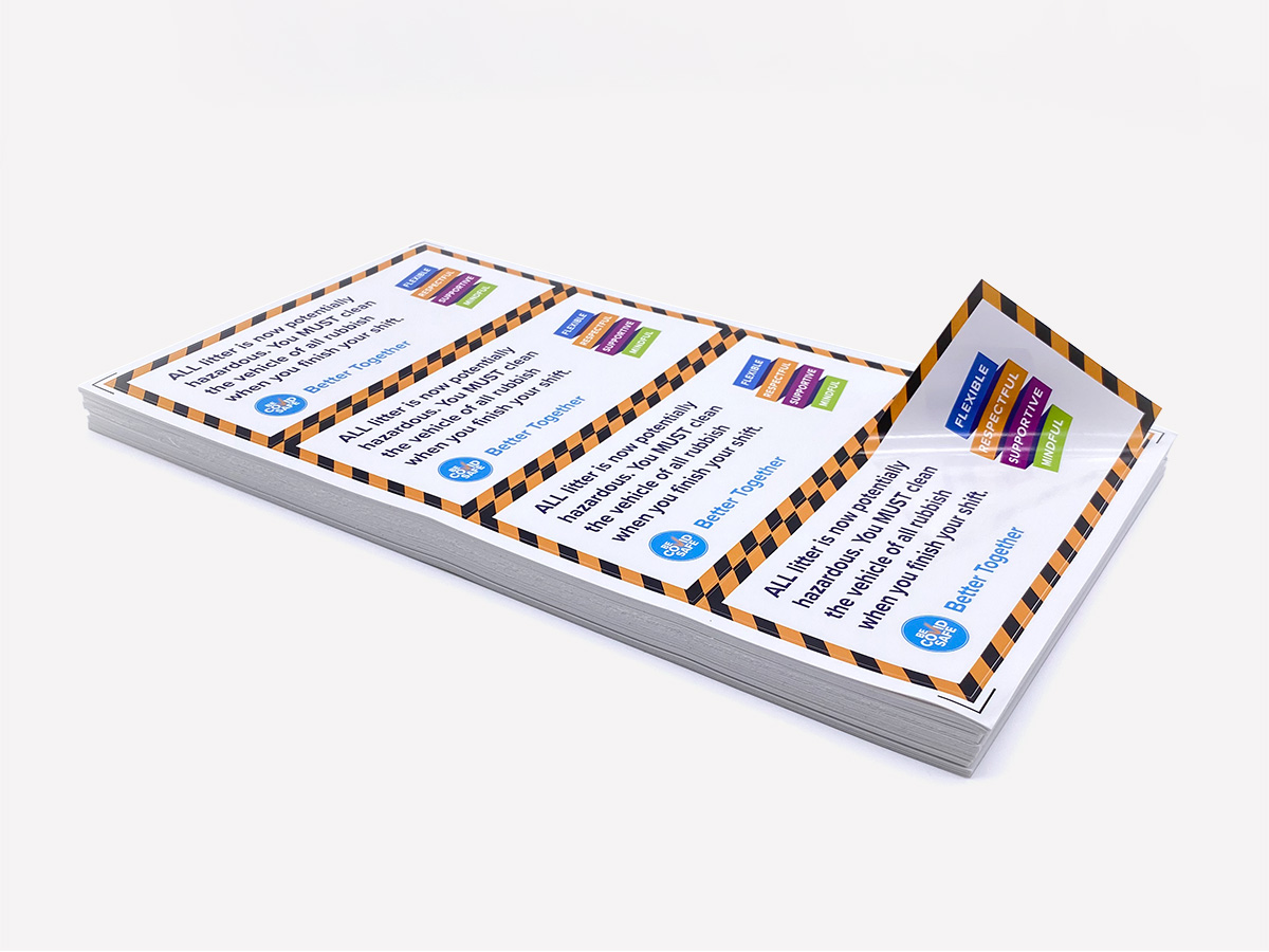 Just created these printed vinyl dashboard stickers for a logistics company. Great design will really stand out!