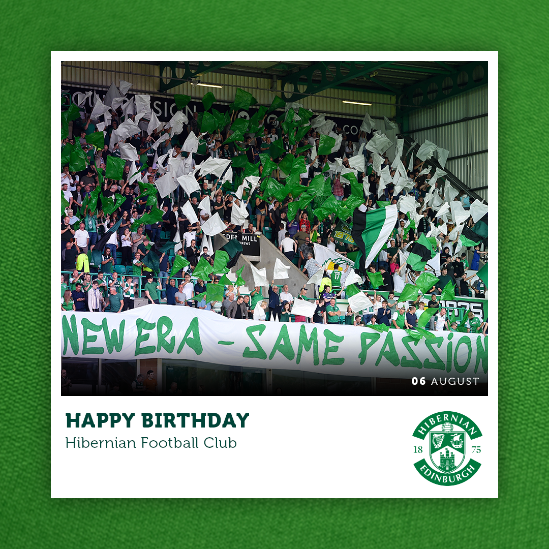 HibernianFC's tweet photo. 💚 145 years and counting. 

👊 And we're just getting warmed up. https://t.co/BuyFnxO2QN