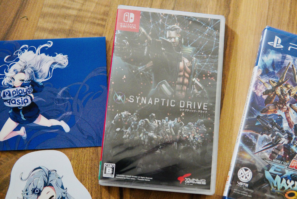 LimitedGameNews's tweet photo. Hooray for physical multi-language import gaming!
Got these two in today from @playasia!
Ref-links below!
#SynapticDrive #NintendoSwitch:
https://t.co/DZNIfdJBxw
#MobileSuitGundam Extreme Vs MaxiBoost ON #PS4:
https://t.co/zh5U4tQimf
#LimitedGameNews #Nindies #PlayStation4 https://t.co/FT4jO8MXUB