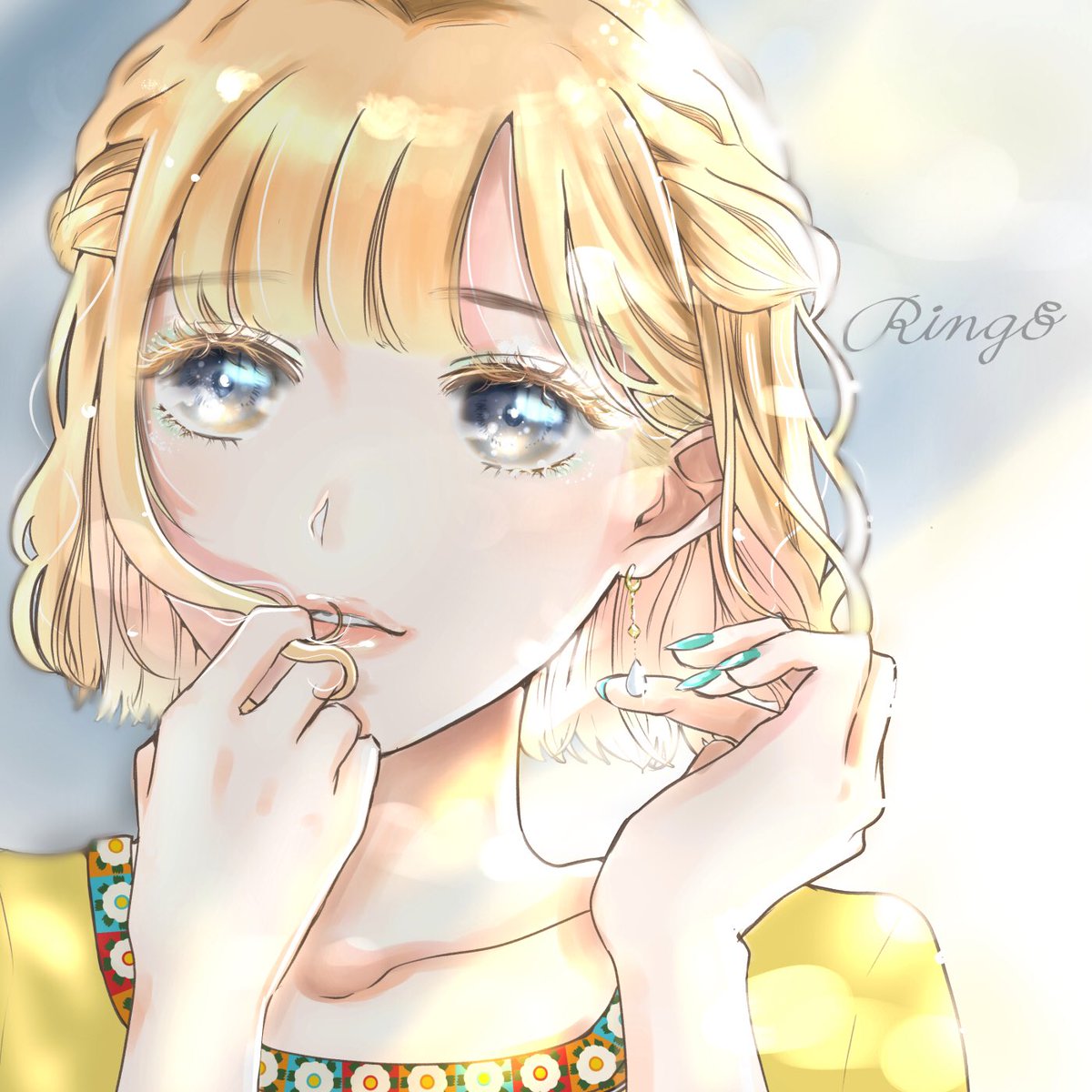 夏の創作クラスタフォロー祭り 絵描きさんと繋がりたい 8月は 可愛い女の子 林檎りん 水彩 女の子 キラキラのイラスト 夏の創作クラスタフォロー祭り 絵描きさんと繋がりたい 8月は 可愛い女の子 林檎りん 水彩 女の子 キラキラのイラスト
