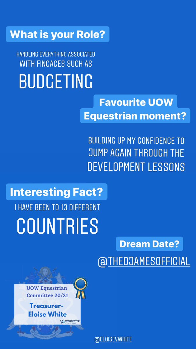 Our next treasurer is...
Eloise White! 💙🌟 

#TeamWorc