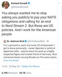 3. Now  @RichardGrenell has bullied  #Germany during his ambassador tenure & turned away from fighting for  #Kosovo's independence in his mediation.His concerns are that US support is abused by Berlin & that  #Albania|n must seek business opportunities w/  #Serbia more than status.