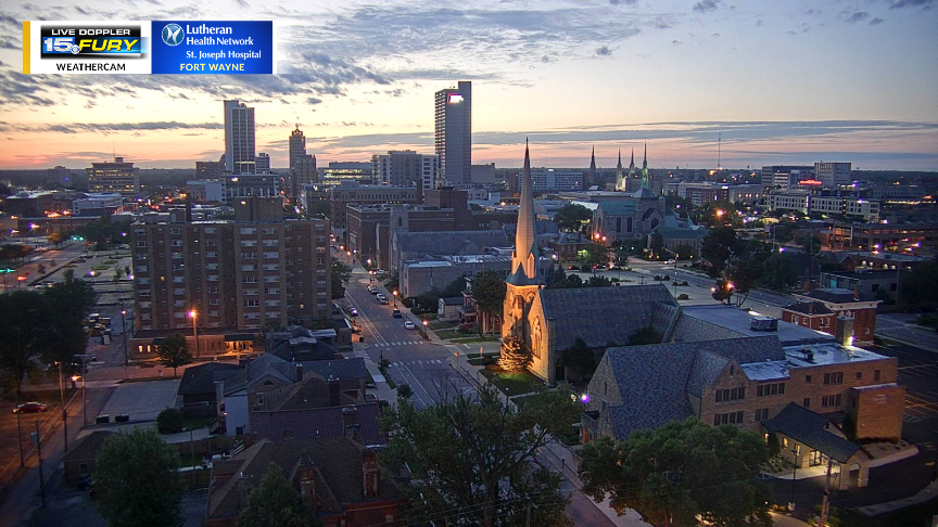 wxstrus's tweet photo. 6:27 AM -- Beautiful view of downtown Fort Wayne about 15 minutes prior to sunrise! #INwx #15Fury #SummitCity https://t.co/CB1OYdlkTO