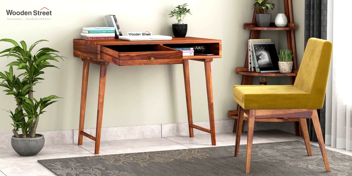 wooden_street's tweet photo. Give a new and unique look to your study room with Lynton Study Table. A simple and sleek design equipped with storage in the form of a drawer and no-door rack. Finely crafted from sheesham wood.
https://t.co/fP46ZapBbJ
.
.
#woodenstreet #bedside #uncluttered #studytabledesign https://t.co/TEtVhE0SBn