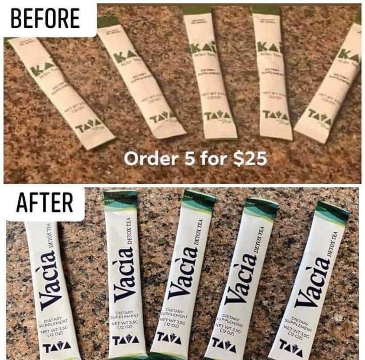 LilTika1's tweet photo. Tava Vacia Detox Tea
New name .. ๐
Same product with the results.
CashApp: $CarJoa
#TavaVaciaDetoxTea
#RemovesToxins
#GentlyCleanse https://t.co/U7W8UW7MBB