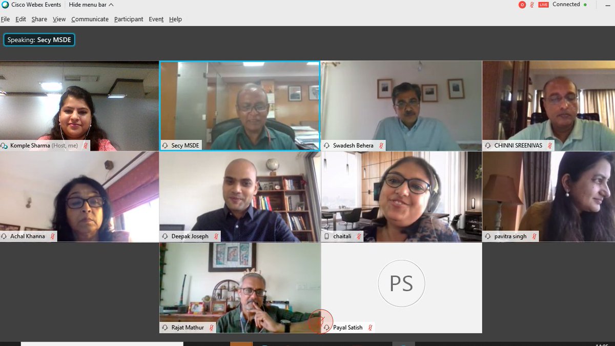 Thanks Secretary Kumar <a href="/MSDESkillIndia/">Skill India</a> for your insights on the need of reskilling to gain employment in the new global economic order post #COVID19 #AMCHAMINDIAAGM2020
<a href="/csreenivas24/">Chaitanya Sreenivas</a> <a href="/Achalkhanna1/">Achal Khanna</a> @3MIndia <a href="/PwC_IN/">PwC India</a>  <a href="/PepsiCoIndia/">PepsiCo</a> <a href="/Indeed_India/">Indeed India</a> <a href="/chaitali77/">Chaitali Mukherjee</a> <a href="/runrajat/">RAJAT MATHUR</a> <a href="/BeheraSwadesh/">Swadesh Behera</a>