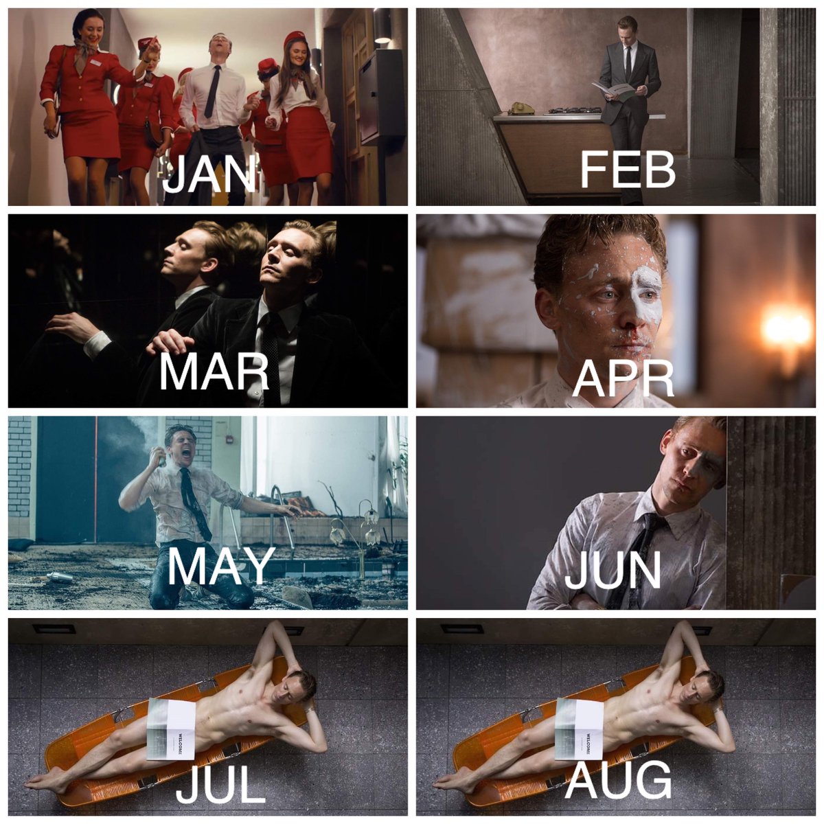 StudiocanalUK's tweet image. The story of 2020 - as told by Tom Hiddleston in High Rise: