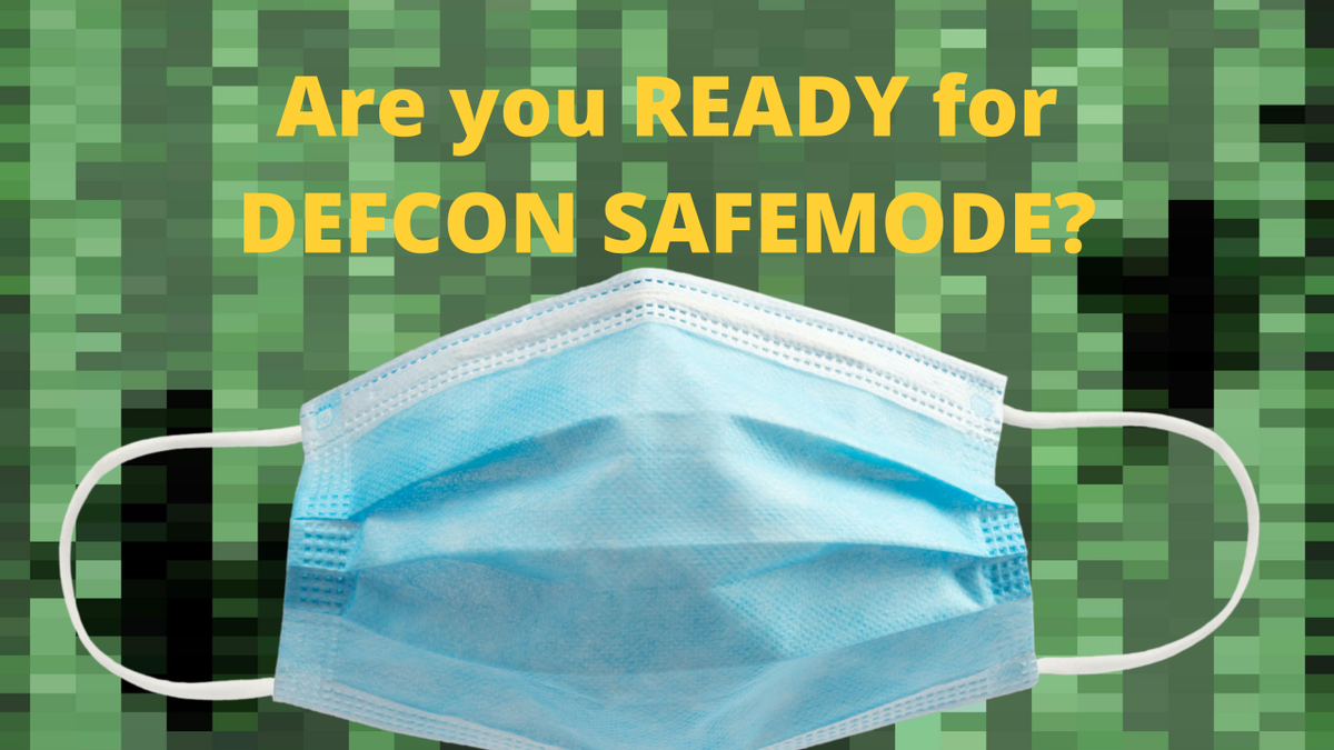 Are you ready for DC28? 

defcon.org

#DEFCONSafeMode #DEFCON #defcon28 #security #infosec #IoT #ihackiot #Hacked #MaskUp