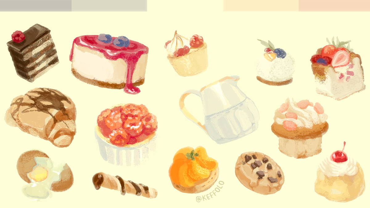 pastry study for the patisserie comic I promise myself I'll make one day #illustration #food