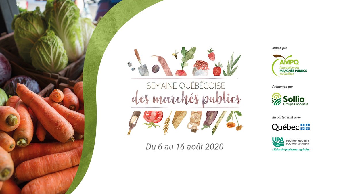 C'est aujourd'hui que s'amorcent les activités de la Semaine des marchés publics du Québec dont nous sommes fiers présentateurs.