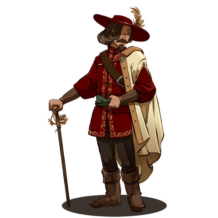 Kurocodile's tweet photo. My nobleman rogue boy for a friend's homebrew.
He's made of old money and wine 💵🍷 https://t.co/kuAts1Ambo