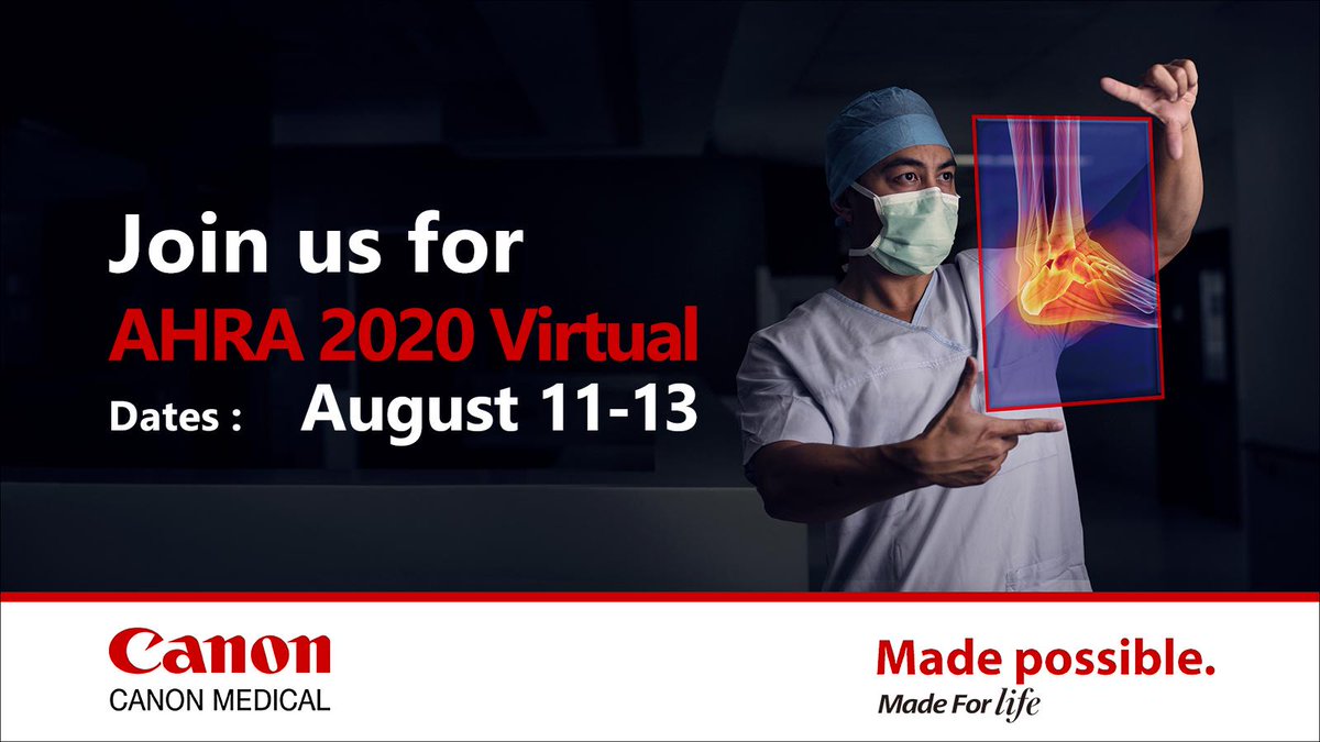 CanonMedicalUS's tweet image. Canon Medical has a unique approach to patient-centered care. Visit our virtual #AHRA2020 booth to learn more about #CollaborativeImaging: bit.ly/3fx2MHF