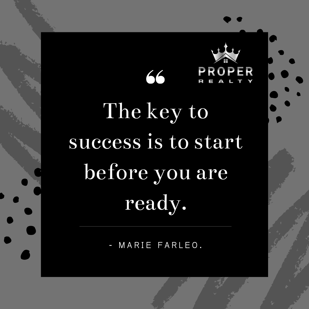 RealtyProper's tweet photo. โThe key to success is to start before you are ready.โ - Marie Farleo.
.
.
#homeselling #homesales #homesellingtips #austinrealestate
#austinhomes #austinhomesforsale #sellyourhouse #realestateaustin
#sellmyhouse #sellyourhousefast #properrealty https://t.co/CHVCcCOrmy