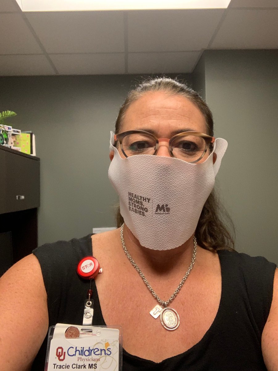 With your support we were able to donate much needed face masks to The Children's Hospital at @OUMedicine. Thanks Tracie Clark for all you do for moms and babies. You are a hero!