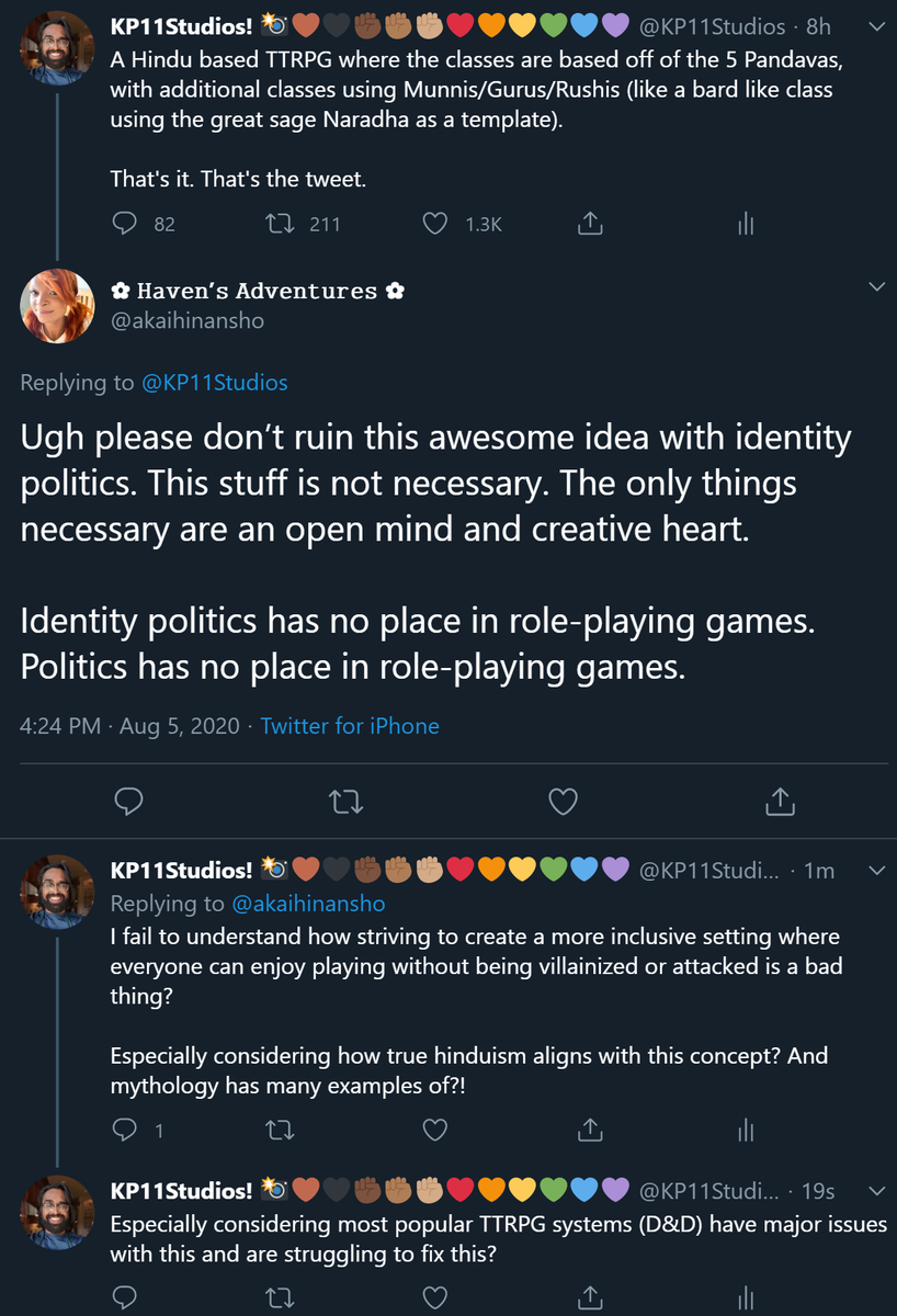 Don't be this person. There is nothing political about me wanting to create a world where everyone can enjoy playing without feeling like 2nd class citizens or afterthought. And to want to hire the appropriate people to ensure that is not a bad thing!Goodbye!