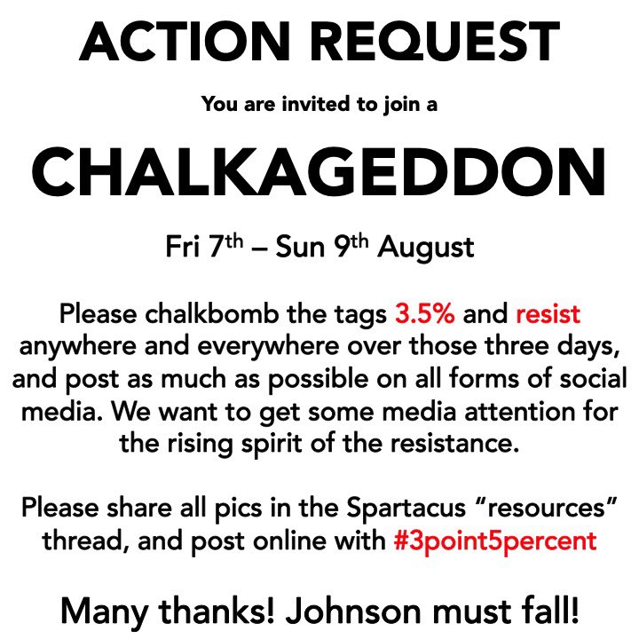 Has anyone else been seeing this? 🧐 #3Point5Percent #resist #ToryTraitors #Chalkageddon #ToryCorruption