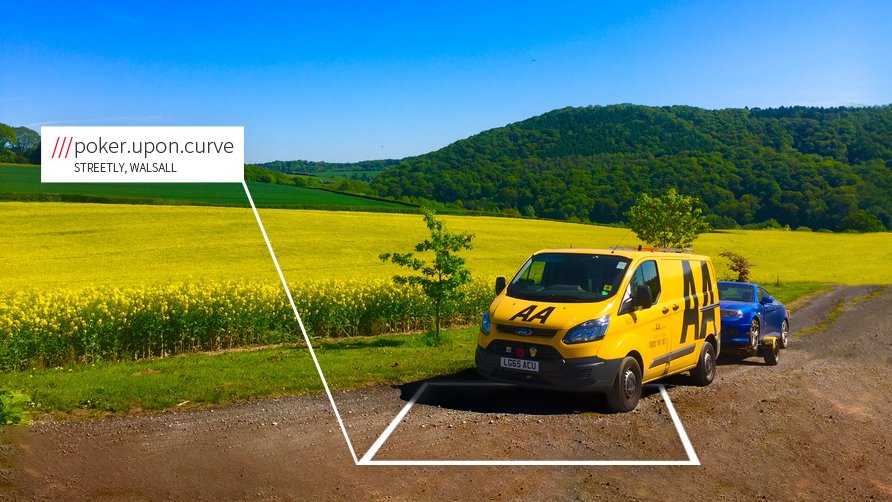 AA roadside recovery van at ///poker.upon.curve