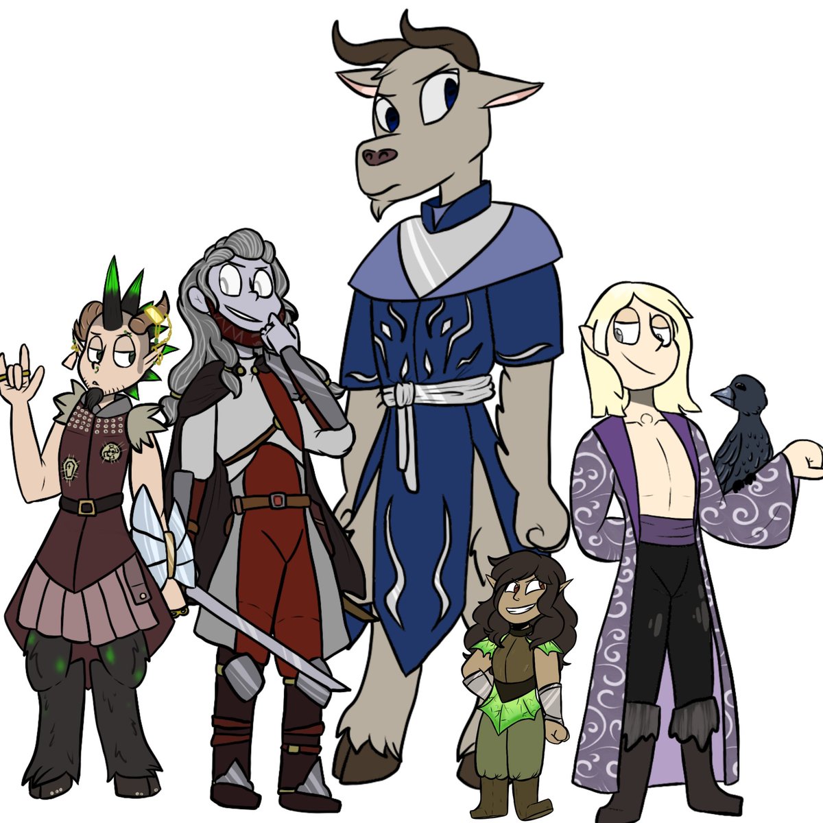 Practical_Hero's tweet photo. 🥳🥳@YDredhorn is officially free from the #shadowrealm! So without further ado say hello to our full band of misfits!! Follow this thread for the   rewards of free Yuri! 
#dnd #ttrpg #NewProfliePic #assemble #letsquest #immortals #rewardthread https://t.co/CK87P1kI2v