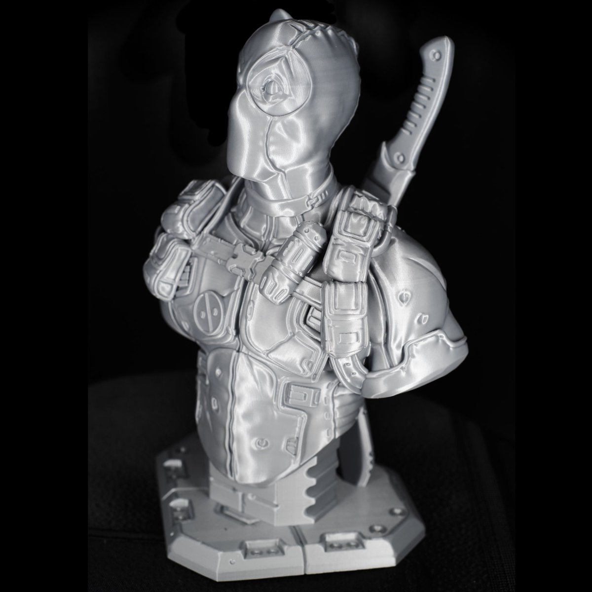 3Printciple's tweet photo. Deadpool 3d printed (ender 3v2, 0.12mm, pla) #3dprinting #3dprinter #3dprinted #3dprint #3dprintedmodels #3dprintingnerd #ender3 #crealityender3 #creality3d #3dprintciple #deadpool #deadpoolart #deadpoolfan #deadpoolfanart #deadpoolcomics #deadpoolforever #marvel #marvelcomics https://t.co/yUlbx6hqKr
