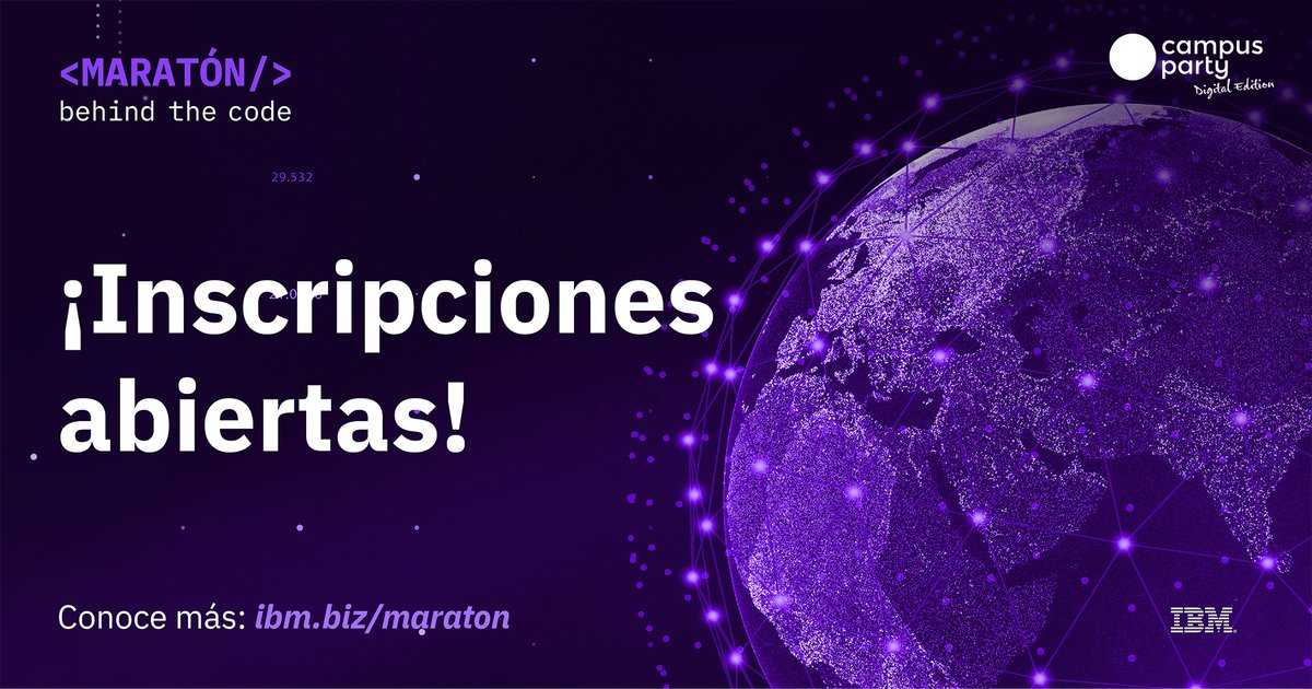 ¡Todavía estás a tiempo! ¡Inscríbete en Maratón 2020 y conviértete en uno de los 100 mejores desarrolladores de América Latina! #maratonDev 
Ingresa a bit.ly/maratondev y participa.  🧑🏻‍💻👩🏻‍💻