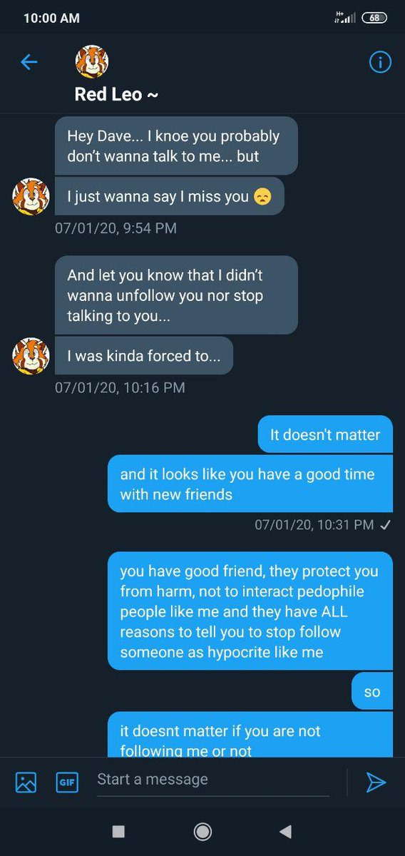 From years later, Leo knew about Hiro had been harassed me for months and last year so he came to me for sorry didn't do anything because he said he was forced to.
