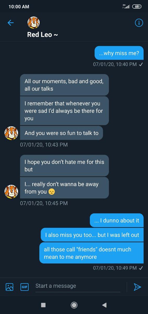 From years later, Leo knew about Hiro had been harassed me for months and last year so he came to me for sorry didn't do anything because he said he was forced to.