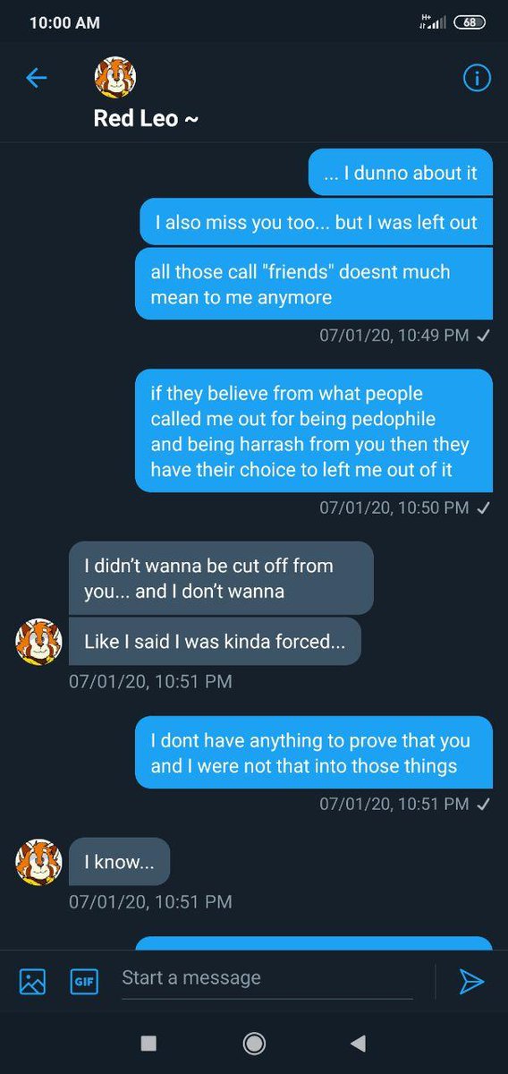 From years later, Leo knew about Hiro had been harassed me for months and last year so he came to me for sorry didn't do anything because he said he was forced to.