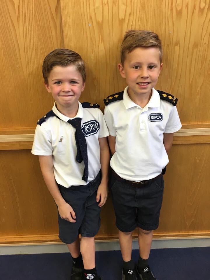 joynes85's tweet photo. When my son and his best mate went to the school ‘Big Me’ event as RSPCA Inspectors after watching episodes of @dogrescuerstv This is really what it’s all about. Teaching &amp; inspiring the next generation to be kind 👍❤️ https://t.co/PSI7nxRiK6
