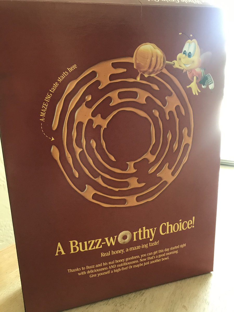 My cereal box is talking to me.