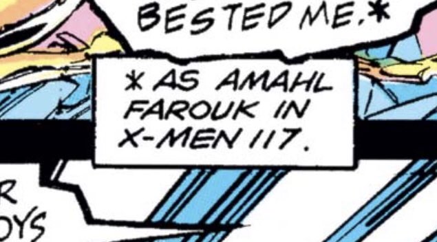 Uncanny 273Banshee notices Moira isn’t herself. Jean Grey encounters SK while using Cerebro. SK uses the demonic form we first saw in Excalibur. Psylocke has to rescue her. Editor’s Note says “AS Amahl Farouk” ... suggests possession like Reisz, yes?