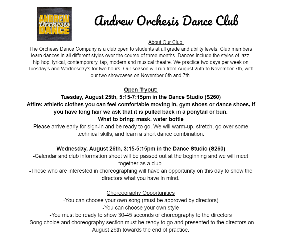 Andrew HS Orchesis Dance tweet media